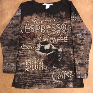 Coffee Lovers Sequined Top